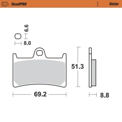 MOTO-MASTER - BRAKE PAD SINTER FRONT - BRAKE PAD ROADPRO SINTER