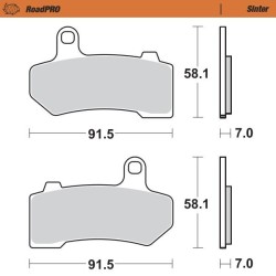 MOTO-MASTER - BRAKE PAD SINTER REAR - BRAKE PAD ROADPRO SINTER