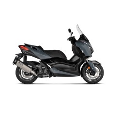 AKRAPOVIC - MUFFLER SS/CF XMAX125 - SLIP-ON LINE MUFFLER STAINLESS STEEL CARBON END CAP 2