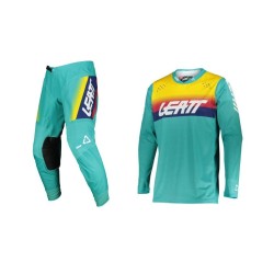 Completo cross enduro LEATT 4.5 lite aqua azzurro