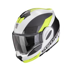Casco modulare Scorpion Exo Tech Evo Team giallo neon bianco