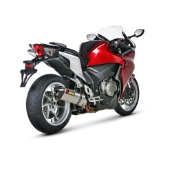 AKRAPOVIC - MUFFLER TI VFR1200 - SLIP-ON LINE MUFFLER TITANIUM CARBON END CAP 2