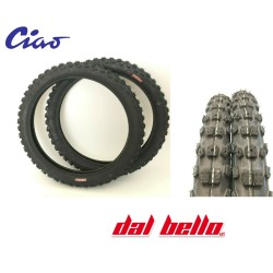 COPPIA COPERTONI PNEUMATICI 2.50 - 17 TASSELLATI MONFERRAGLIA PIAGGIO CIAO