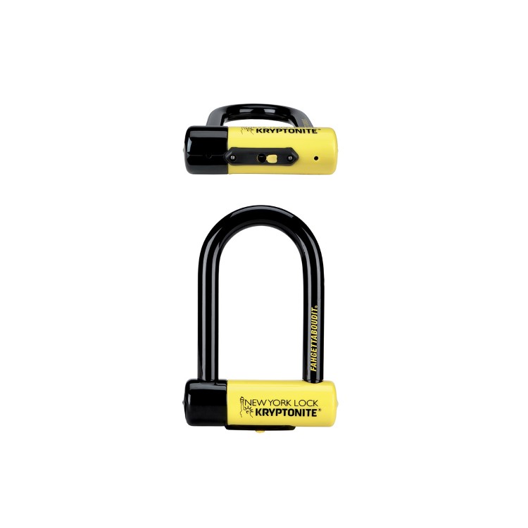 Lucchetto U-Lock FAHGETTABOUDIT MINI - nero giallo