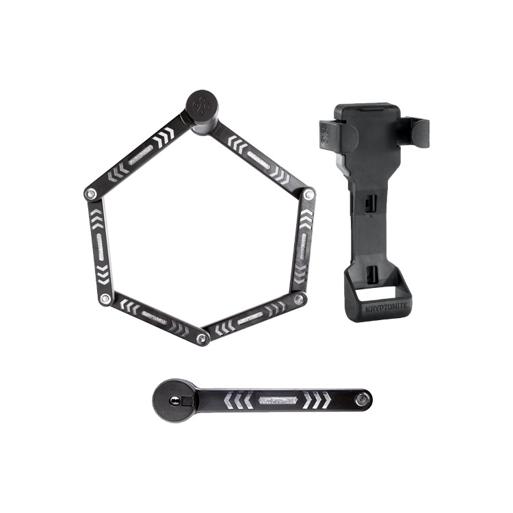 Lucchetto pieghevole KRYPTOLOCK 610 S - nero argento