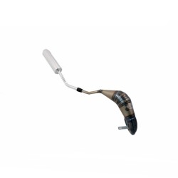 Marmitta Evok Iron Pipe saldata con silenziatore Shorty in Alluminio e Inox per Rieju MRT 50 09-22