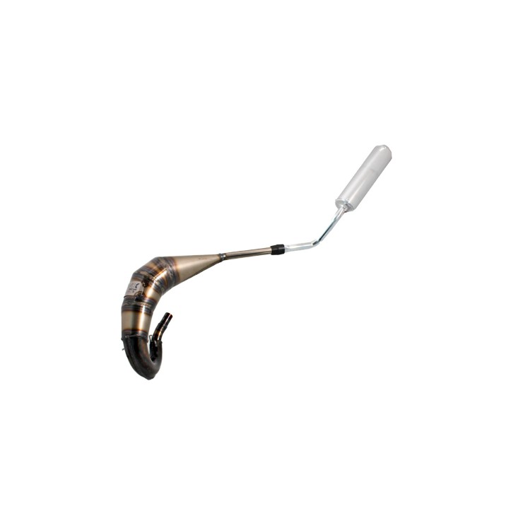Marmitta Evok Iron Pipe saldata con silenziatore Shorty in Alluminio e Inox per Yamaha DT 50 07-13