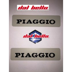 COPPIA DI ADESIVI PIAGGIO IN METALLO + STEMMA PER PIAGGIO SI BRAVO CIAO PX SC P
