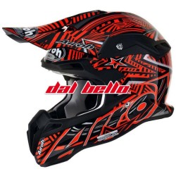 Casco cross AIROH Terminator Stardust arancione-nero fibra