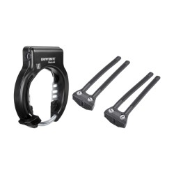 Lucchetto arco al telaio RING LOCK (montaggio fascette flexible mount) - nero
