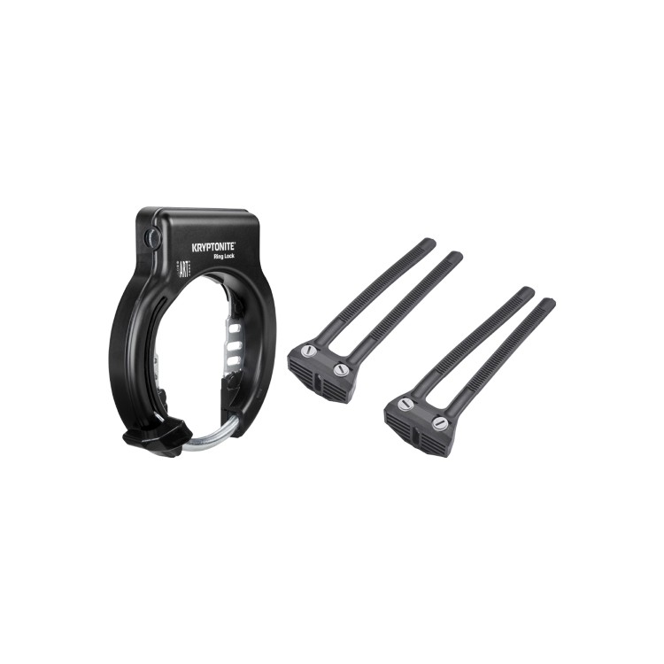 Lucchetto arco al telaio RING LOCK (montaggio fascette flexible mount) - nero