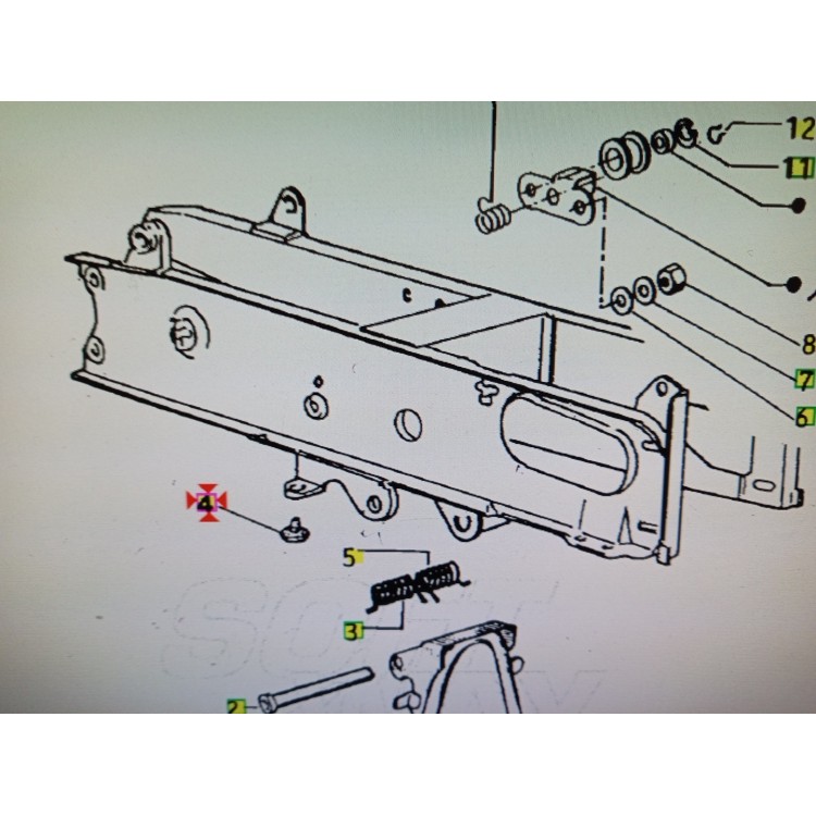 Tampone Battuta Cavalletto Piaggio Bravo Superbravo